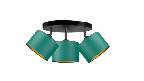Spot nowoczesny abażur 3x E27 FLOW GREEN