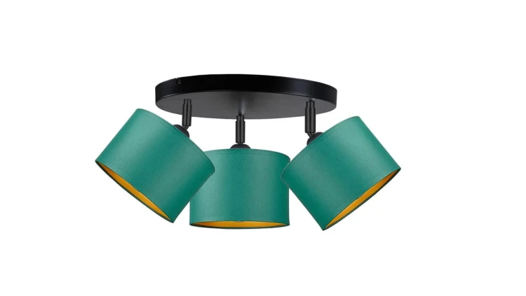 Spot nowoczesny abażur 3x E27 FLOW GREEN