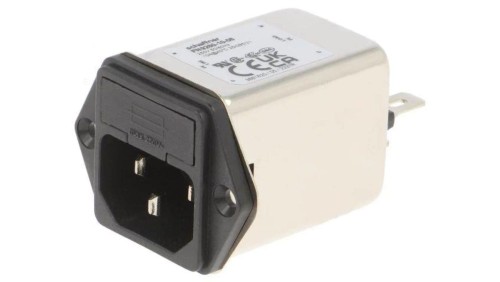 Złącze zasilające AC męskie 10A 250VAC C14 (E) 200uH FN9260B-10-06