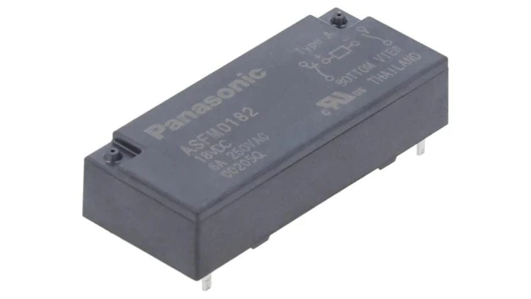 ASFM0182S Przekaźnik miniaturowy NC + NO Ucewki 18VDC 6A 4A/250VAC