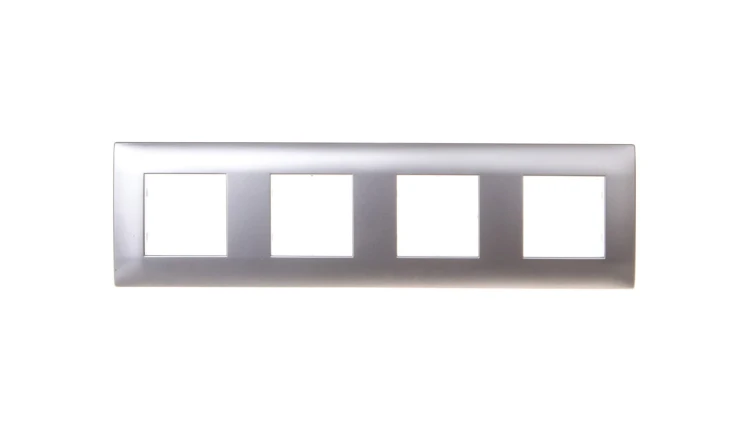 DANTE Ramka poczwórna tworzywo ASA inox 454184