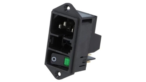 DD11.0124.1111Złącze zasilające AC gniazdo męskie 10A 250VAC IEC 60320