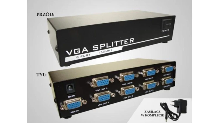 Rozgałęźnik VGA 1/8 150MHz