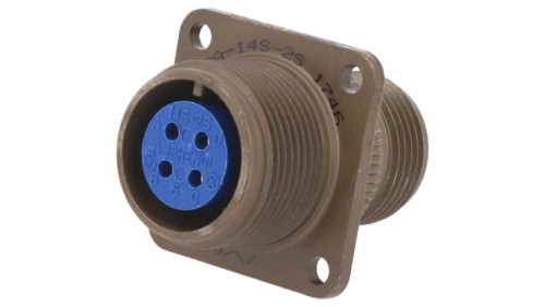 97-3100A-14S-2S Złącze okrągłe PIN 4 rozmiar 14S 97 stop aluminium oliwkowy