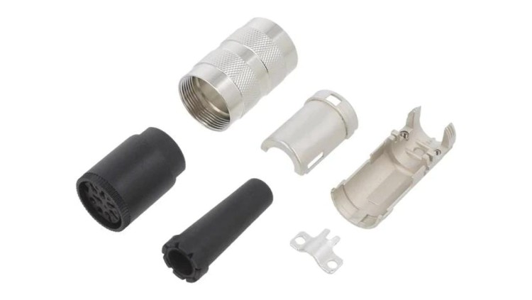 C091-T3505-001 Złącze M16 wtyk żeński lutowanie na przewód 8PIN 5A 100V