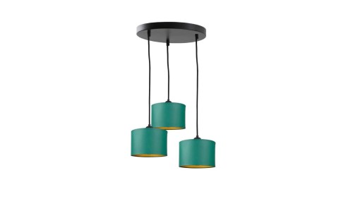 Lampa wisząca nowoczesna abażur 3x E27 FLOW GREEN