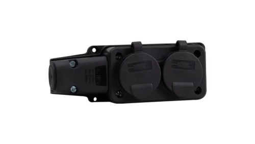 Listwa gumowa 2x230V 16A IP54 czarna