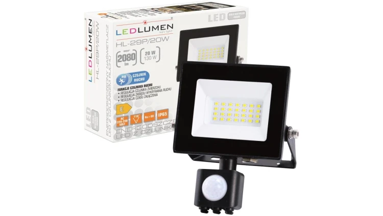 HL-29P/20W naświetlacz LED IP44 PIR NW