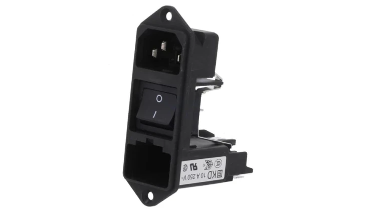 KD14.4101.151Złącze zasilające AC gniazdo męskie 10A 250VAC IEC 60320