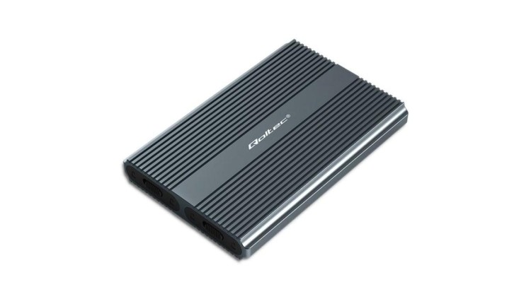 Qoltec Obudowa kieszeń na dysk M.2 SSD SATA NVMe USB-C DUAL 2 x 2TB