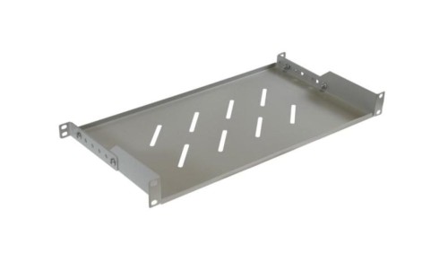 Półka regulowana 19cali 1U głębokość 250mm V RAL7035