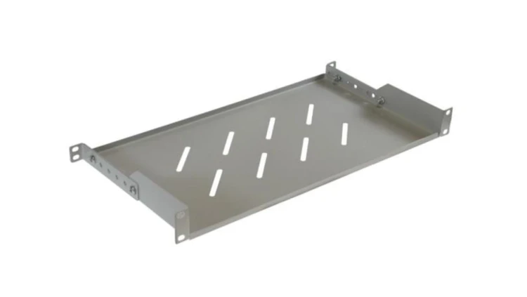 Półka regulowana 19cali 1U głębokość 250mm V RAL7035