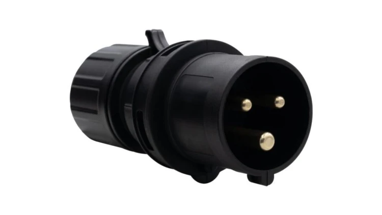 Wtyczka przemysłowa - przenośna 16A 3p 200V-250V /FE/ IP44 czarna