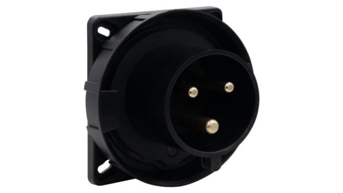 Wtyk przemysłowy tablicowy odbiornikowy 32A 3p 200V-250V /FE/ IP67 czarny