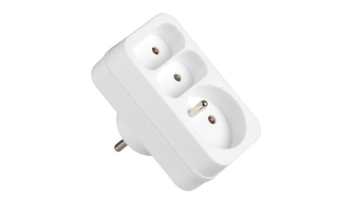 Rozgałęźnik sieciowy 2x Euro 2P + 1x 2P+0 3500W 230V VA0135 VAYOX