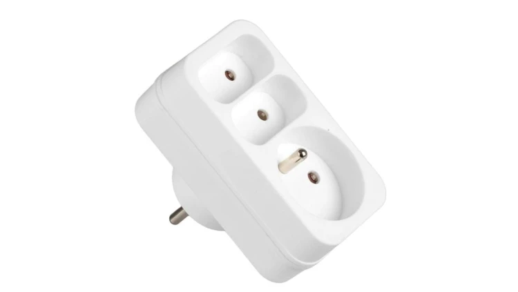 Rozgałęźnik sieciowy 2x Euro 2P + 1x 2P+0 3500W 230V VA0135 VAYOX