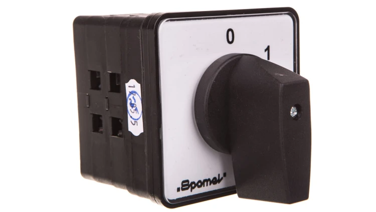 Łącznik krzywkowy 0-1 4P 100A do pulpitu IP65 pokrętło czarne bez ryglowania SK100-2.8210P03