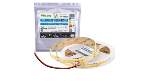 Taśma LED COB 320 chips 24V 8W 114lm/W zimna 6500K CRI90+ IP54 - ED00031487 /odcinki po 5 m/