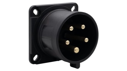 Wtyk siłowy tablicowy odbiornikowy 32A 5p 380V-415V /FE/ IP44 czarny