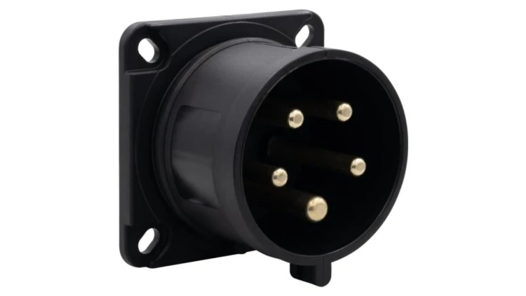 Wtyk siłowy tablicowy odbiornikowy 32A 5p 380V-415V /FE/ IP44 czarny