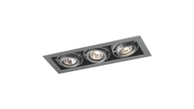 Oprawa wpuszczana prostokątna szara 18W/840 3xGU10 LED STAR3 RELCO