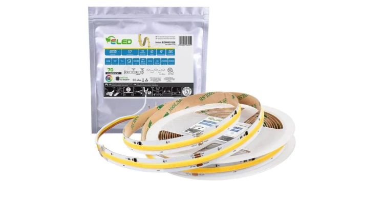 Taśma LED COB cyfrowa WS2811 420 chips 24V 11W 77lm/W ciepła 3000K CRI90+ IP20 - ED00031528 /odcinki po 5 m/