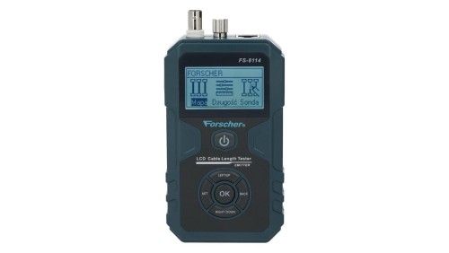 Tester kabli sieciowych RJ45 + BNC PREMIUM z funkcją Lokalizatora Par, pomiaru PoE i długości przewodu + 8 zdalnych terminatorów