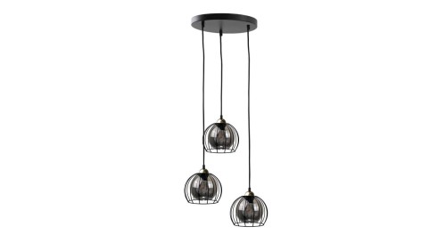 Lampa wisząca loftowa nowoczesna 3x E27 SOLO BLACK/GOLD
