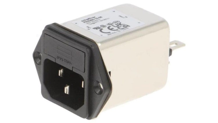 Złącze zasilające AC męskie 10A 250VAC C14 (E) 200uH FN9260-10-06