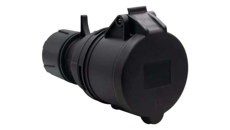 Gniazdo siłowe przenośne 32A 5p 380V-415V /FE/ IP44 czarne