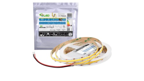 Taśma LED COB 504 chips 12V 12W 66lm/W ciepła 3000K IP54 - ED00031479 /odcinki po 5 m/