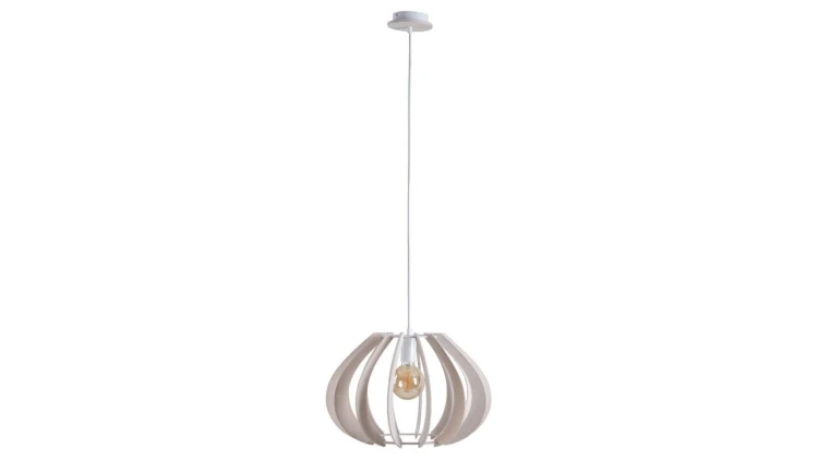 Lampa wisząca nowoczesna drewno 1xE27 NORA