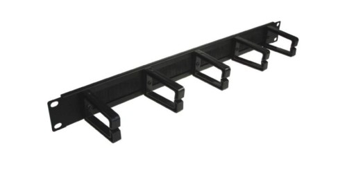 Organizator kabli 1U 5 uchwytów metal szczotkowy