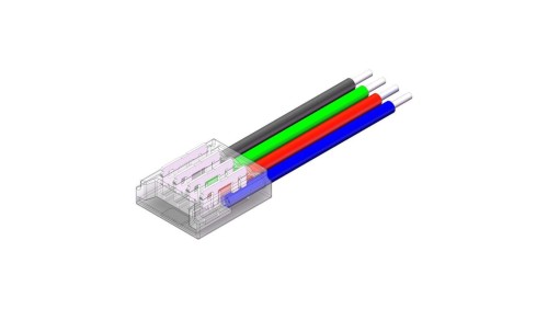 Złącze do taśmy LED - MC - RGB 10mm - SMD - jednostronne z przewodem - ED00033896