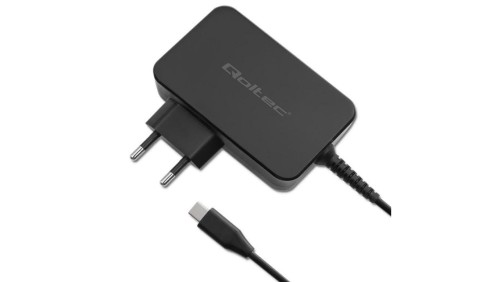 Qoltec Ładowarka GaN POWER PRO 1xUSB-C 90W 5-20V 3-4.5A Czarna