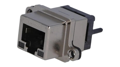 MRJ-5480-01 Gniazdo proste RJ45 UL94V-0IP67 na panel THT