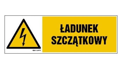 ZNAK - HB011 Ładunek szczątkowy 15 x 5 cm FN - Folia samoprzylepna