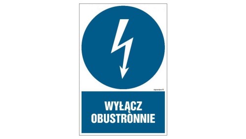 ZNAK - HE003 Przed wejściem wyłącz 70 x 105 cm PN - Płyta 1mm