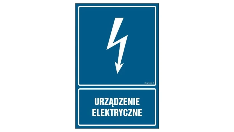 ZNAK - HG016 Urządzenie elektryczne 7,5 x 10 cm FN - Folia samoprzylepna