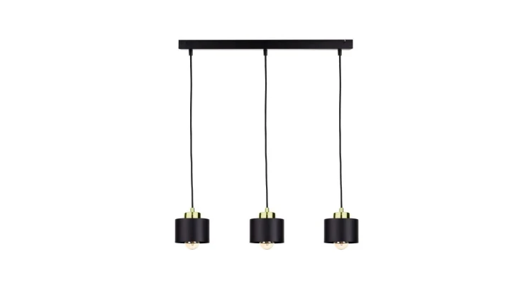 Lampa wisząca nowoczesna 3xE27 SIMPLY BLACK/GOLD
