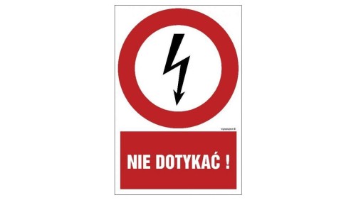 ZNAK - HC007 Nie dotykać 70 x 105 cm FN - Folia samoprzylepna