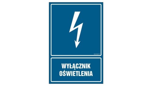 ZNAK - HG028 Wyłącznik oświetlenia 70 x 105 cm FN - Folia samoprzylepna