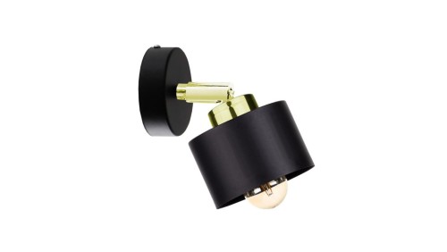 Kinkiet nowoczesny 1xE27 SIMPLY BLACK/GOLD
