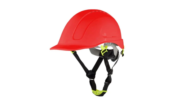 Kask HEŁM Przemysłowy BHP Roboczy Ochronny CZERWONY ABS