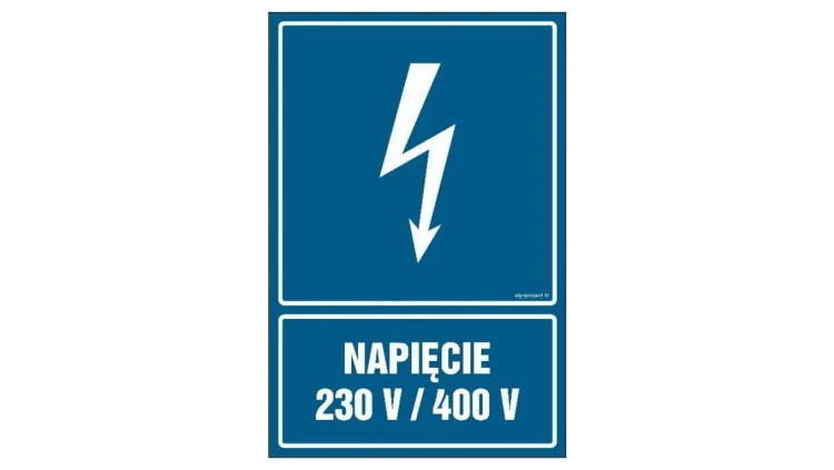 ZNAK - HG023 Główny wyłącznik dźwigu 70 x 105 cm PN - Płyta 1mm