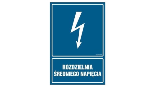 ZNAK - HG033 Rozdzielnia niskiego napięcia 70 x 105 cm PN - Płyta 1mm