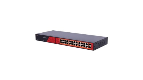 Gigabitowy przełącznik Hi-PoE 26-portowy 24xPoE 2xuplink Watchdog 300W SF-SW2624HIPOE-GF-300