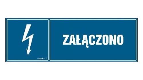 ZNAK - HH006 Załączono 15 x 5 cm FN - Folia samoprzylepna