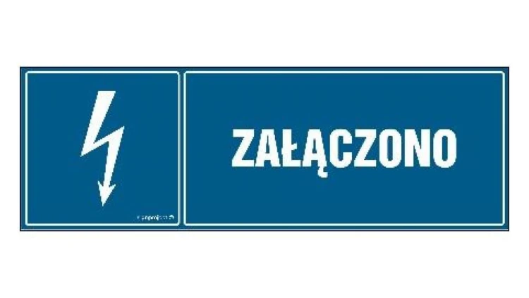 ZNAK - HH006 Załączono 15 x 5 cm FN - Folia samoprzylepna