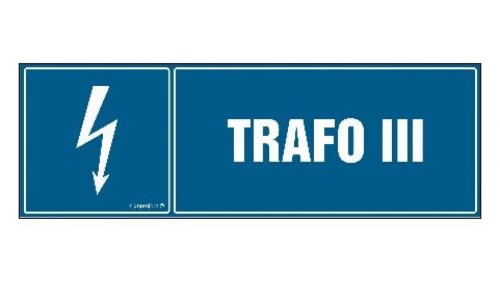 ZNAK - HH040 Trafo III 20 x 6,7 cm FN - Folia samoprzylepna